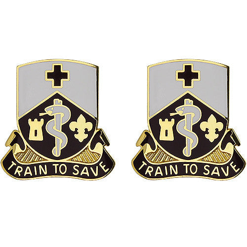 187th Medical Battalion Unit Crest (Train to Save) Army Unit Crests