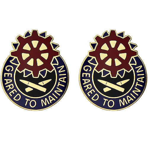 187th Ordnance Battalion Unit Crest (Geared to Maintain) Army Unit Crests