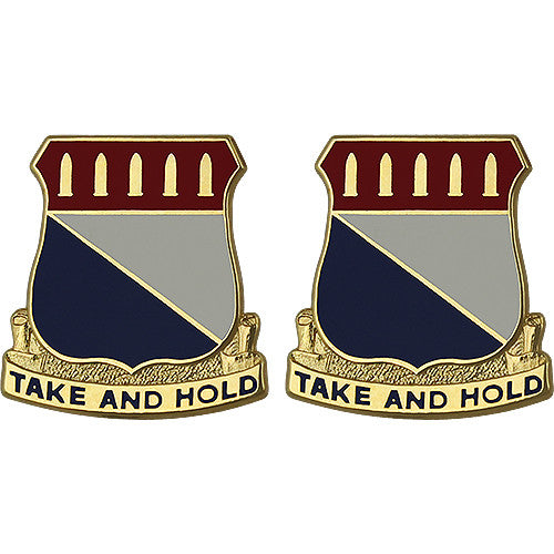 195th Regiment Unit Crest (Take and Hold) Army Unit Crests