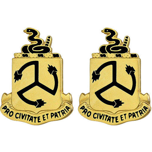 200th Infantry Regiment Unit Crest (Pro Civitate Et Patria) - Sold in Pairs