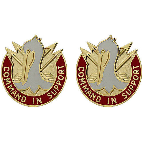 204th Support Group Unit Crest (Command in Support) - Sold in Pairs