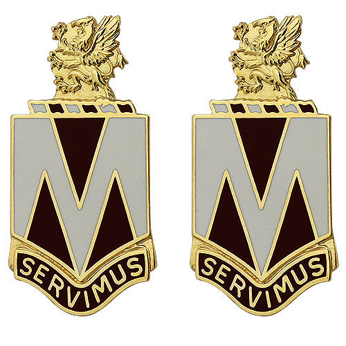 207th Evacuation Hospital Unit Crest (Servimus) Army Unit Crests