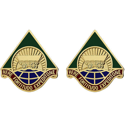209th Support Group Unit Crest (Vere Fortitudo Expeditone) Army Unit Crests