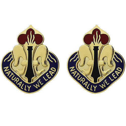 214th Fires Brigade Unit Crest (Naturally We Lead) Army Unit Crests