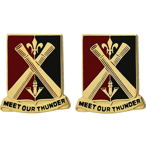 235th Regiment Unit Crest (Meet Our Thunder) Army Unit Crests