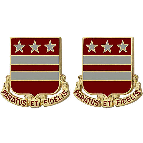 258th Field Artillery Regiment Unit Crest (Paratus Et Fidelis) Army Unit Crests