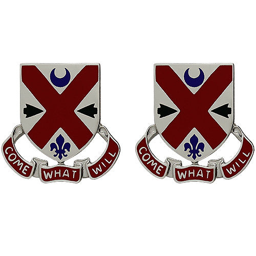 265th Engineer Battalion Unit Crest (Come What Will) Army Unit Crests