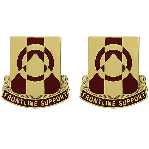 296th Support Battalion Unit Crest (Frontline Support) Army Unit Crests