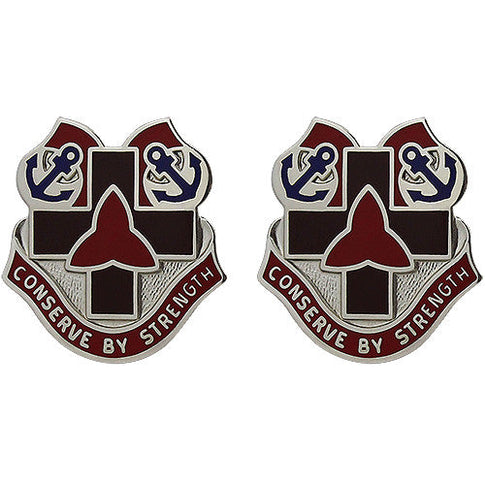 307th Medical Brigade Unit Crest (Conserve by Strength) - Sold in Pairs