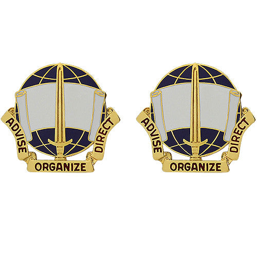 308th Civil Affairs Brigade Unit Crest (Advise Organize Direct) Army Unit Crests