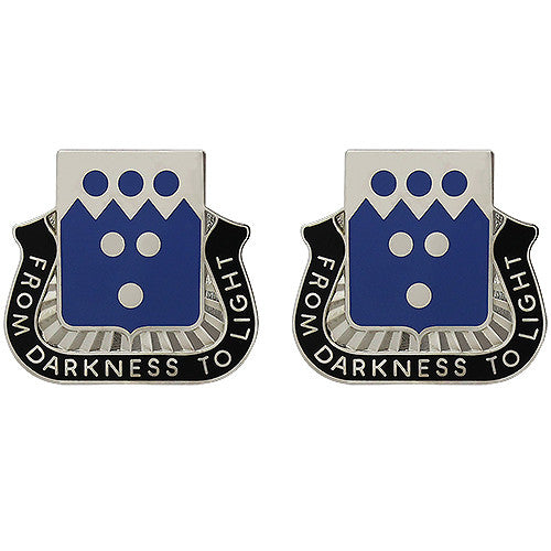 321st Military Intelligence Battalion Unit Crest (From Darkness to Light) Army Unit Crests