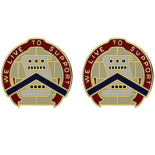 364th Sustainment Command Unit Crest (We Live to Support) Army Unit Crests