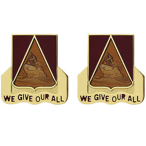 385th Transportation Battalion Unit Crest (We Give Our All) Army Unit Crests