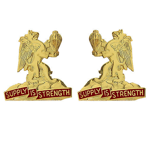 407th Support Battalion Unit Crest (Supply is Strength) Army Unit Crests