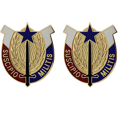 407th Support Brigade Unit Crest (Suscipio Militis) Army Unit Crests