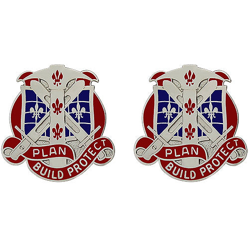 411th Engineer Brigade Unit Crest (Plan Build Protect) Army Unit Crests