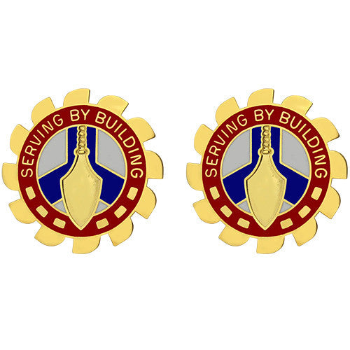 416th Engineer Command Unit Crest (Serving by Building) Army Unit Crests