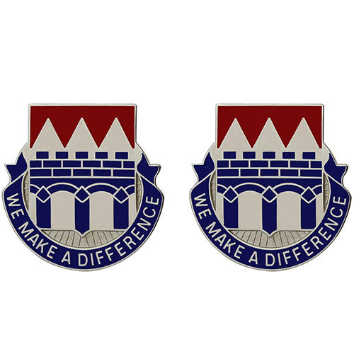 417th Base Support Battalion Unit Crest (We Make a Difference) Army Unit Crests