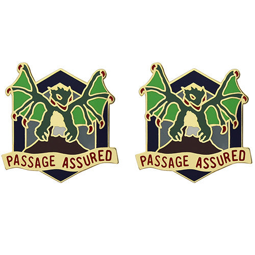 420th Chemical Battalion Unit Crest (Passage Assured) Army Unit Crests