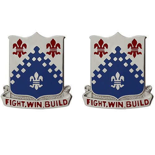 439th Engineer Battalion Unit Crest (Fight, Win, Build) Army Unit Crests