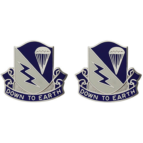507th Infantry Regiment Group Unit Crest (Down to Earth) Army Unit Crests
