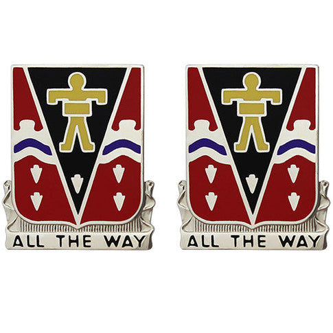 509th Infantry Regiment Unit Crest (All the Way) - Sold in Pairs