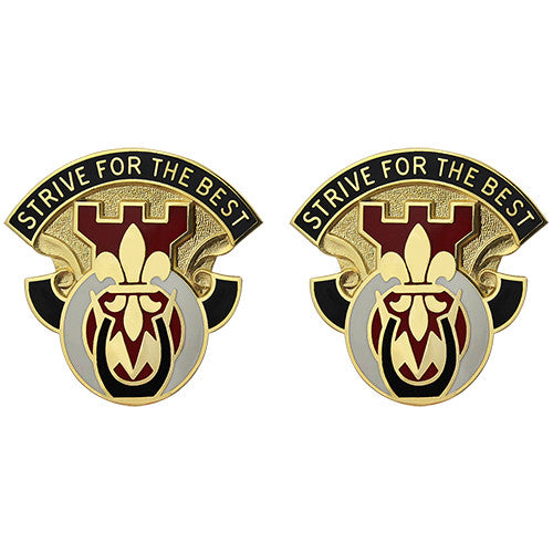 512th Engineer Battalion Unit Crest (Strive for the Best) Army Unit Crests