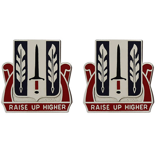 516th Personnel Services Battalion Unit Crest (Raise Up Higher) Army Unit Crests