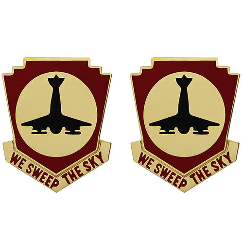 517th ADA (Air Defense Artillery) Unit Crest (We Sweep the Sky) Army Unit Crests