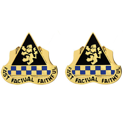 525th Battlefield Surveillance Brigade Unit Crest (Fast Factual Faithful) Army Unit Crests