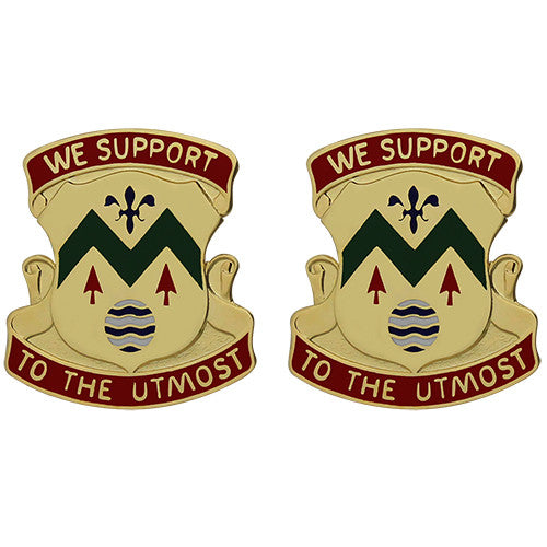 528th Sustainment Brigade Unit Crest (We Support to the Utmost) Army Unit Crests