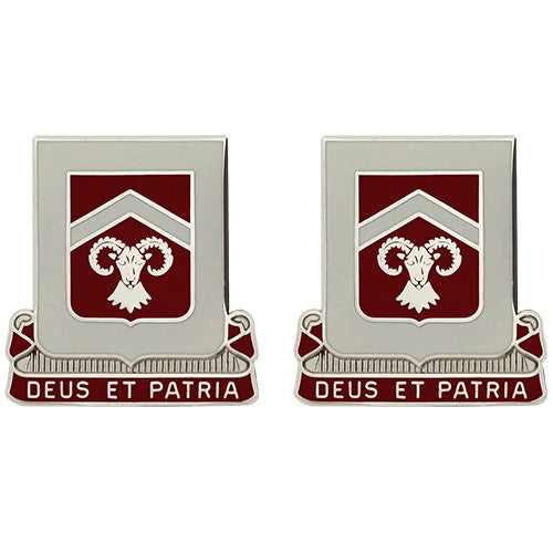 553rd Engineer Battalion Unit Crest (Deus Et Patria) Army Unit Crests