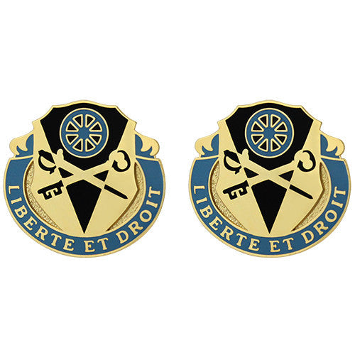 554th Quartermaster Battalion Unit Crest (Liberte Et Droit) Army Unit Crests