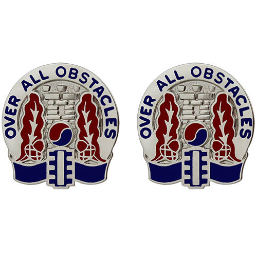 565th Engineer Battalion Unit Crest (Over All Obstacles) Army Unit Crests