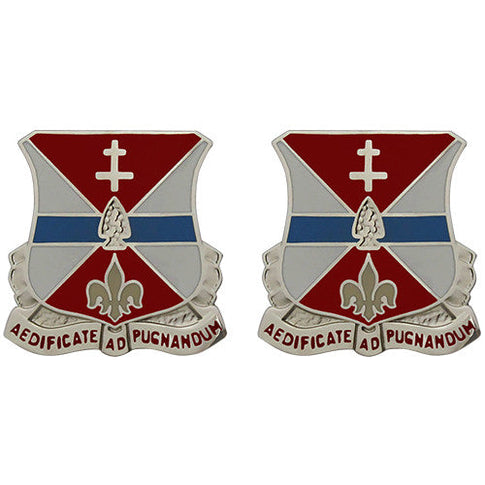 578th Engineer Battalion Unit Crest (Aedificate Ad Pugnandum) - Sold in Pairs