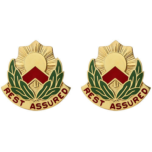 593rd Sustainment Command Unit Crest (Rest Assured) Army Unit Crests