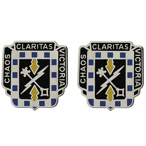628th Military Intelligence Battalion Unit Crest (Chaos Claritas Victoria) Army Unit Crests