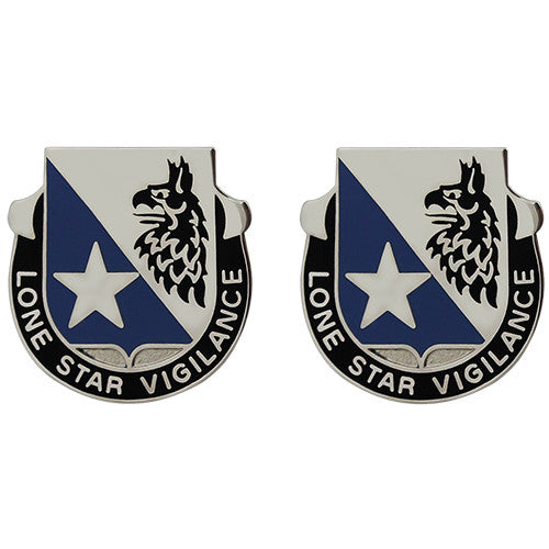 636th Military Intelligence Battalion Unit Crest (Lone Star Vigilance) Army Unit Crests