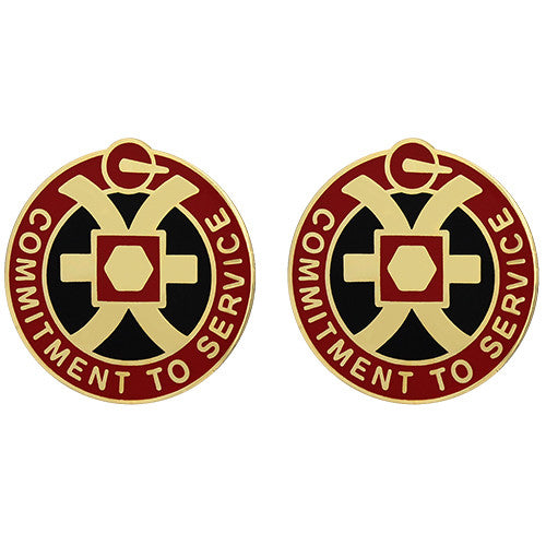 646th Support Group Unit Crest (Commitment to Service) Army Unit Crests