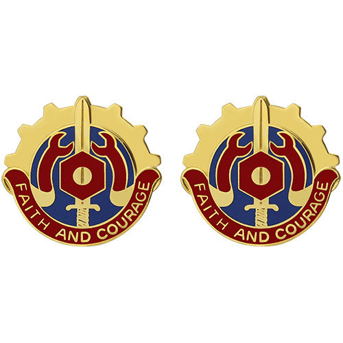 731st Support Battalion Unit Crest (Faith and Courage) Army Unit Crests