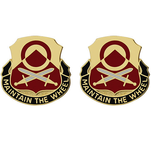 735th Support Battalion Unit Crest (Maintain the Wheel) Army Unit Crests