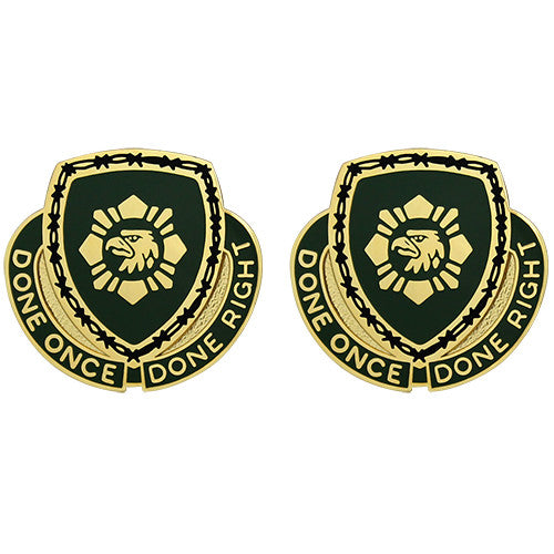 744th Military Police Battalion Unit Crest (Done Once Done Right) Army Unit Crests
