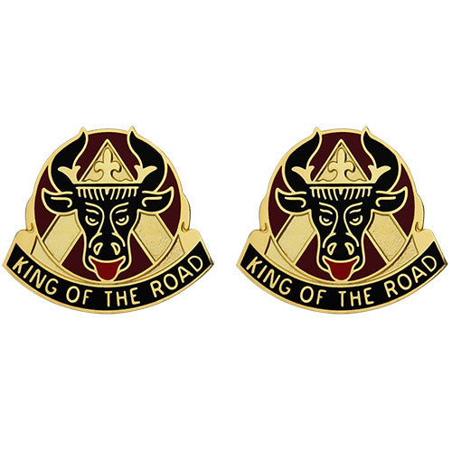 812th Transportation Battalion Unit Crest (King of the Road) Army Unit Crests