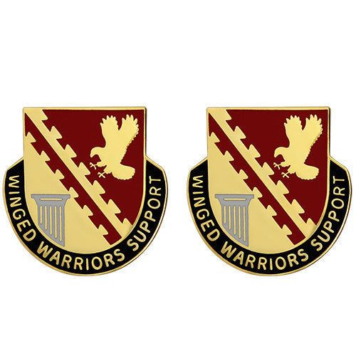 834th Support Battalion Unit Crest (Winged Warriors Support) Army Unit Crests
