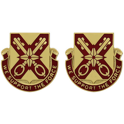 927th Support Battalion Unit Crest (We Support the Force) Army Unit Crests