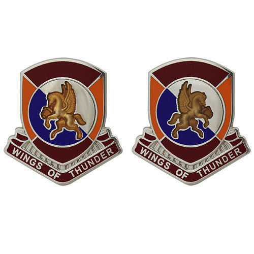 1204th Support Battalion Unit Crest (Wings of Thunder) Army Unit Crests