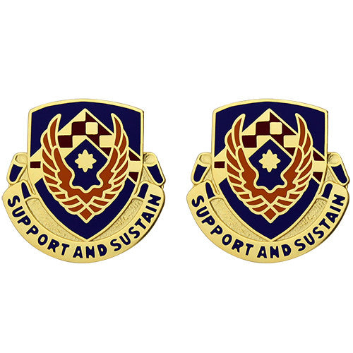 Aviation Logistics School Unit Crest (Support and Sustain) Army Unit Crests
