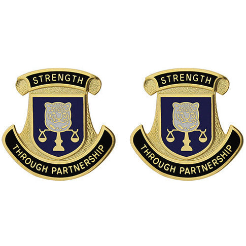 U.S. Forces Afghanistan (US Army Element) Unit Crest (Strength Through Partnership) - Sold in Pairs