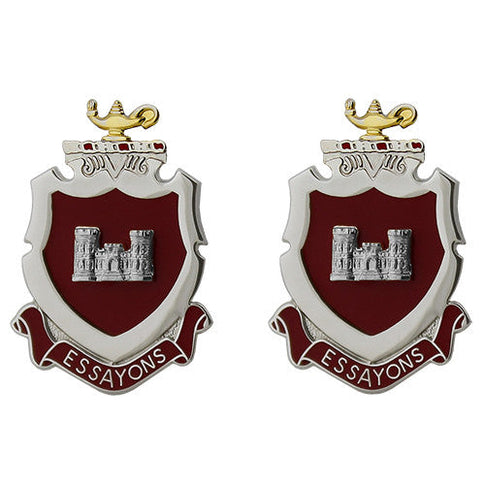 Engineer School Unit Crest (Essayons) - Sold in Pairs