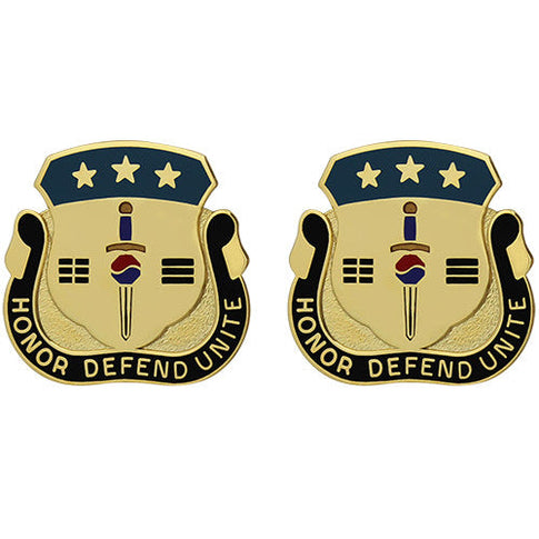 Special Troops Battalion, 8th Army Unit Crest (Honor Defend Unite) - Sold in Pairs